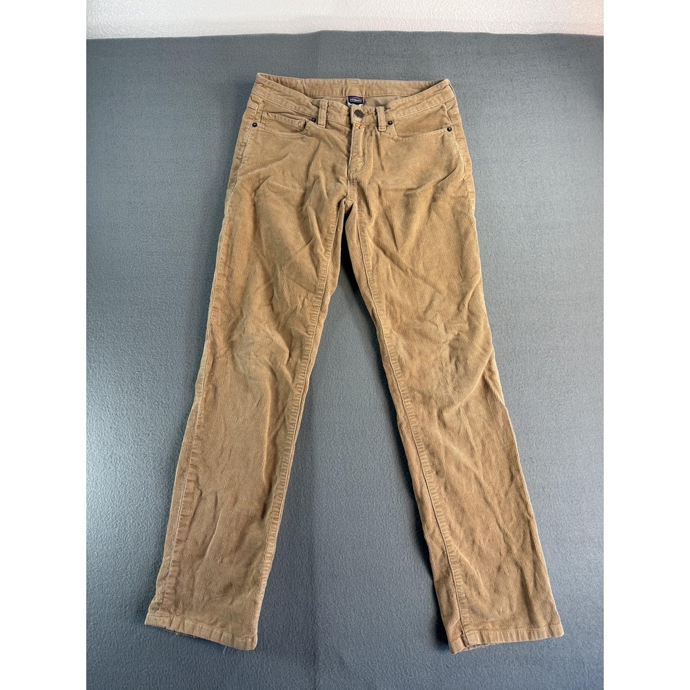 Patagonia Pants Womens 26 Beige Corduroy Organic Cotton‎ Stretch 5 Pocket